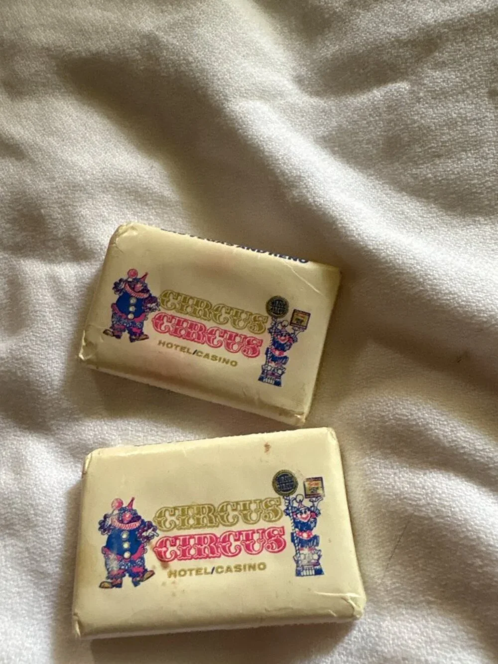 Circus Circus Hotel Casino Vintage Soap Bars Lot of 2 Wrapped Travel Size